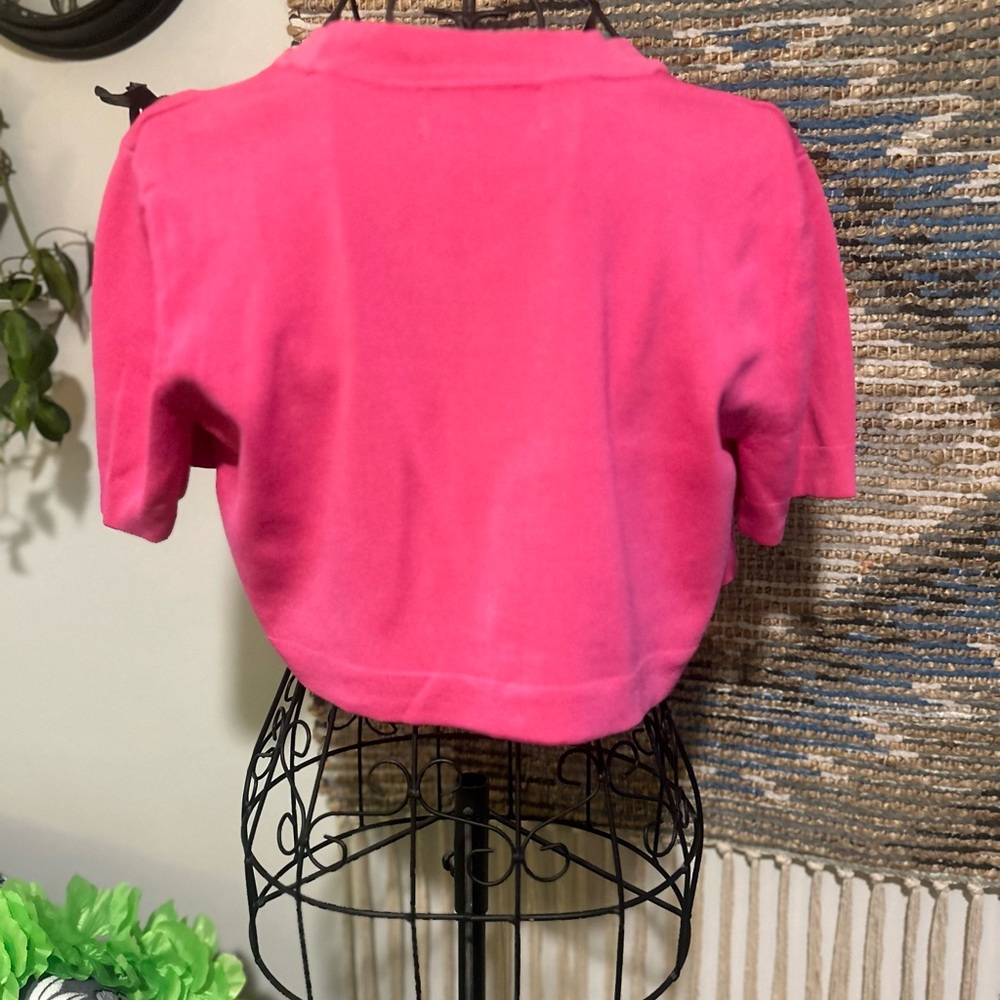 Lemmie Vibrant Pink Cropped Jacket - Picture 5 of 9